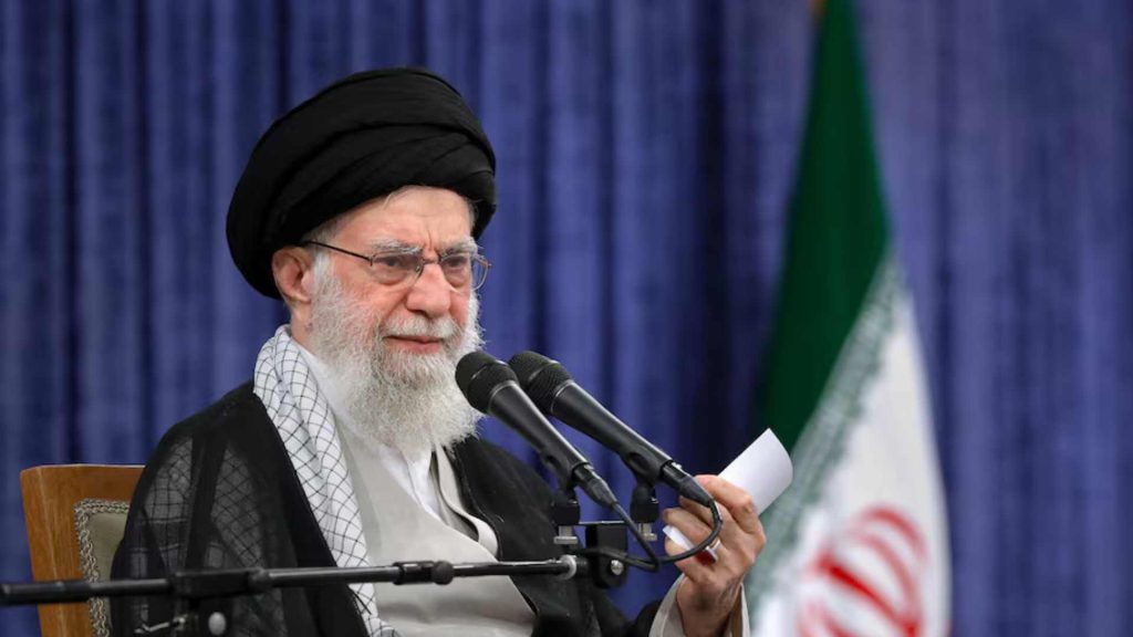 Iran's Supreme Leader Ayatollah Ali Khamenei speaks during a meeting in Tehran, Iran, May 20, 2025. Office of the Iranian Supreme Leader/WANA (West Asia News Agency)/Handout via REUTERS
